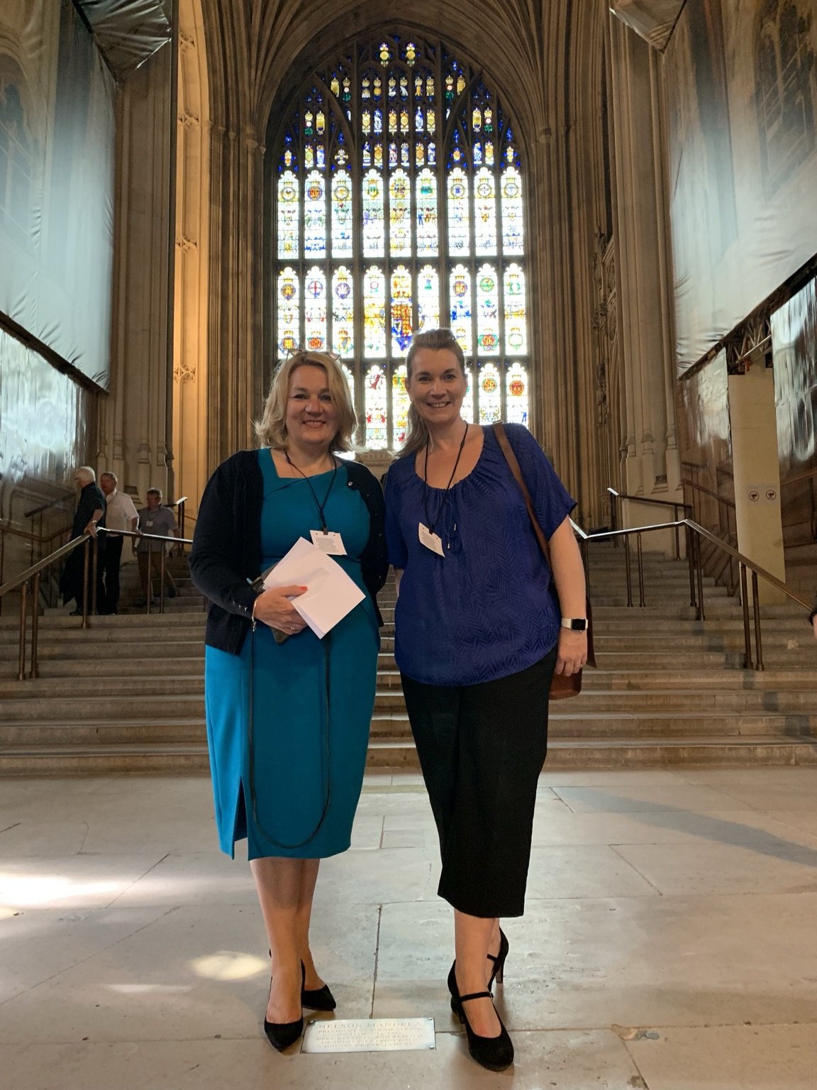 Mrs Sice and Vicki visiting the Houses of Parliament